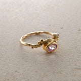Seafire 18K & 22K Gold Ring w. Pink Sapphire & Diamond