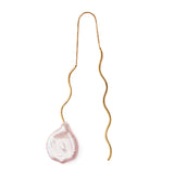 Seafoam Gold plattiert Ohrring w. Perle