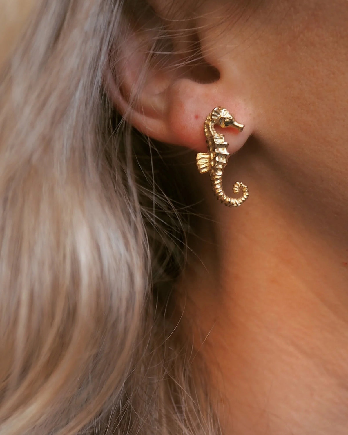 Seahorse 18K Gold Plated Earrings