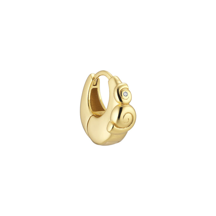 Shelly Large 18k Gold plattiert Huggie W. Zirkonia