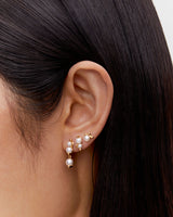 Shibuya Ni Gold Plated Stud w. Perlen