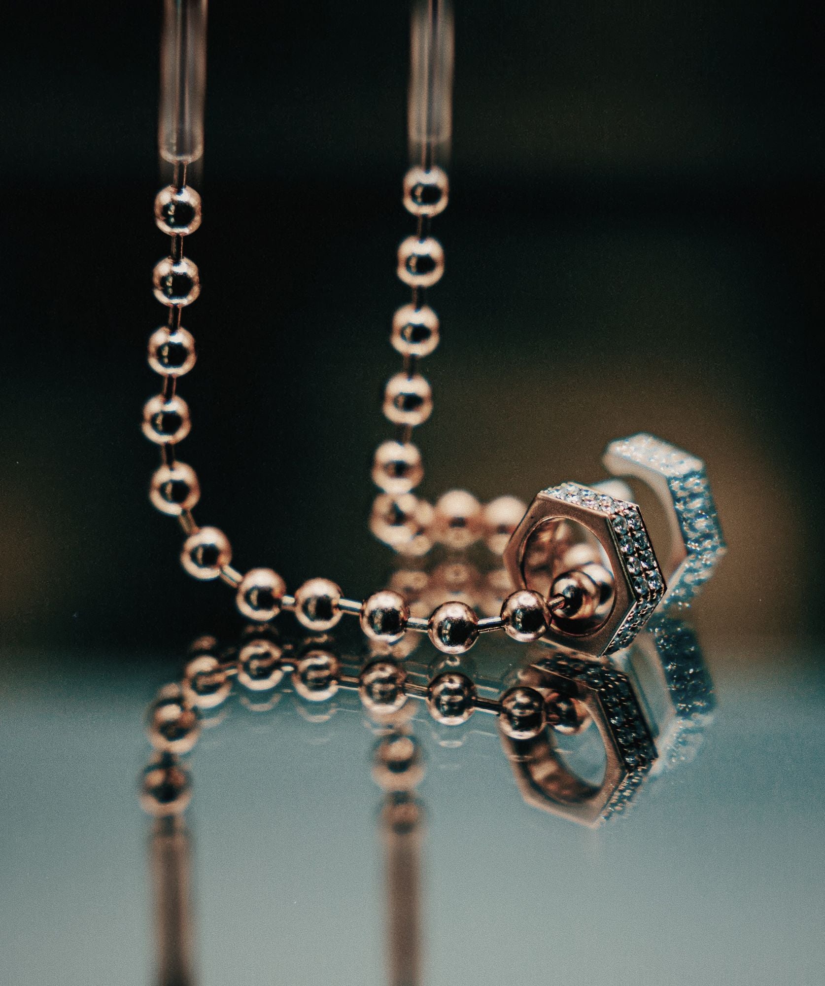 Bolt 14K Gold Charm w. Diamonds