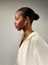 Wild Rose 18K Gold Earrings w.0.014ct Diamonds