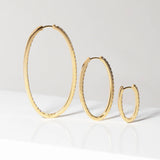 Ellisse Grande 18K vergoldete Hoops m. farbigem Zirkon