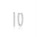 Ellisse Piccolo Silver Hoops w. Zirconias