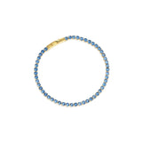 Ellera Grande 18K Gold Plated Bracelet w. Blue Zirconias