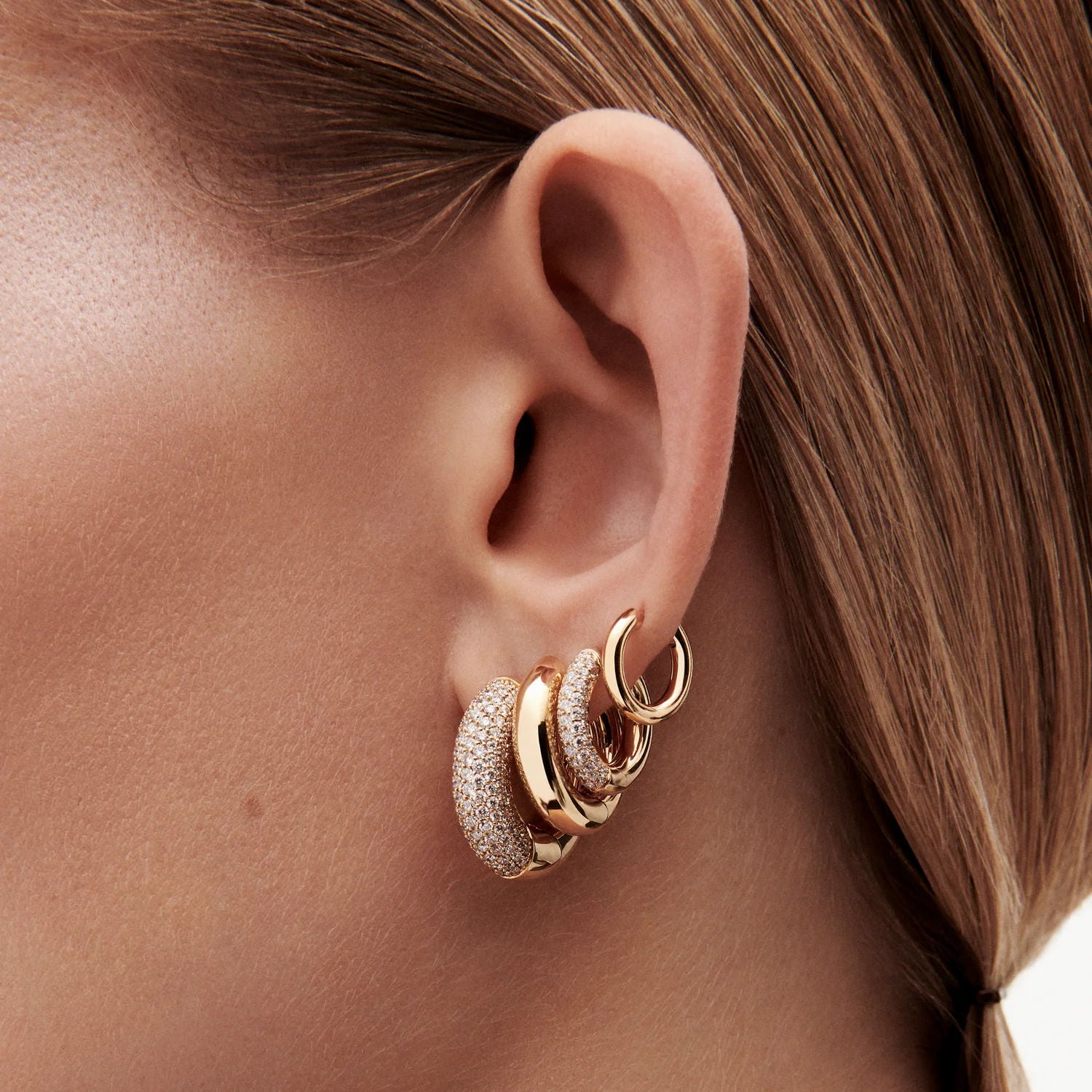 Abselout Small 18K Gold Creoles