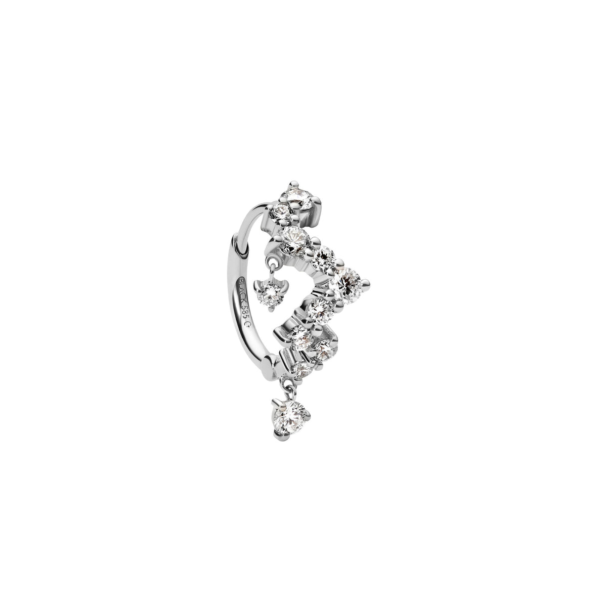 Sky 14K White Gold Huggie w. Lab-Grown Diamonds
