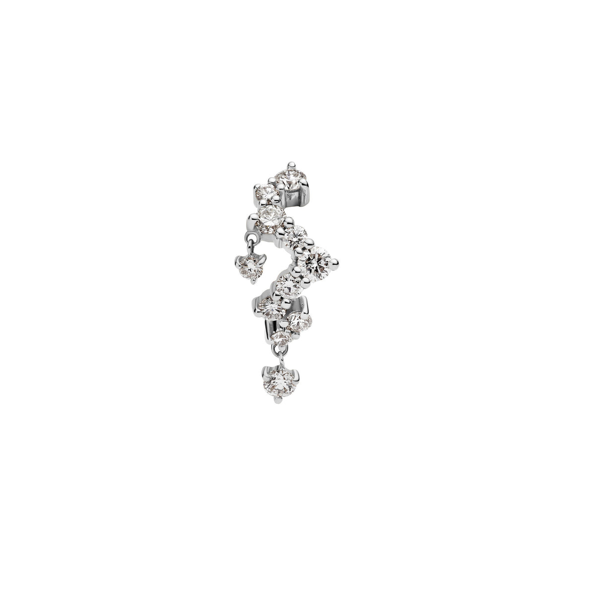 Sky 14K White Gold Huggie w. Lab-Grown Diamonds