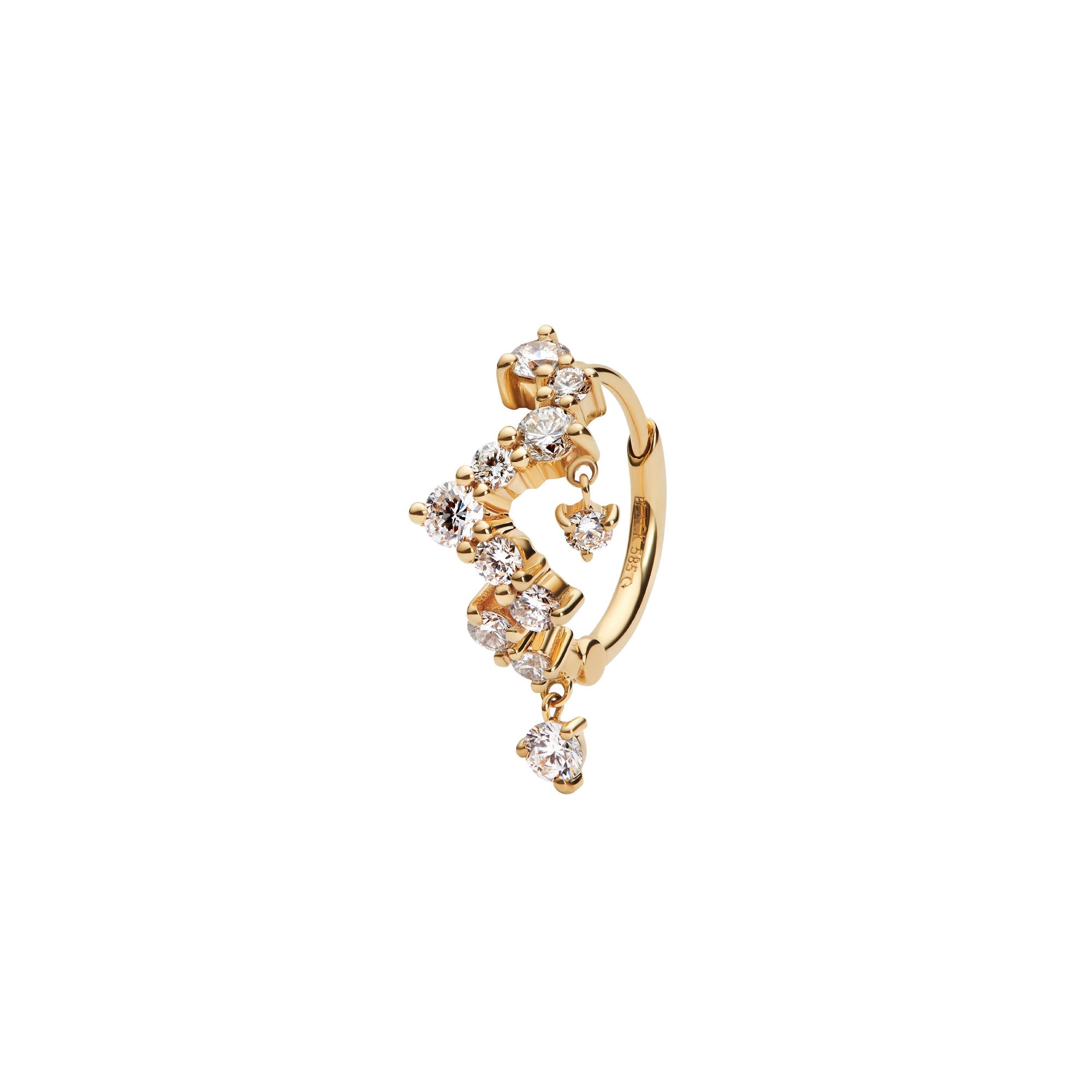 Sky 14K Guld Creol m. Lab-Grown Diamanter