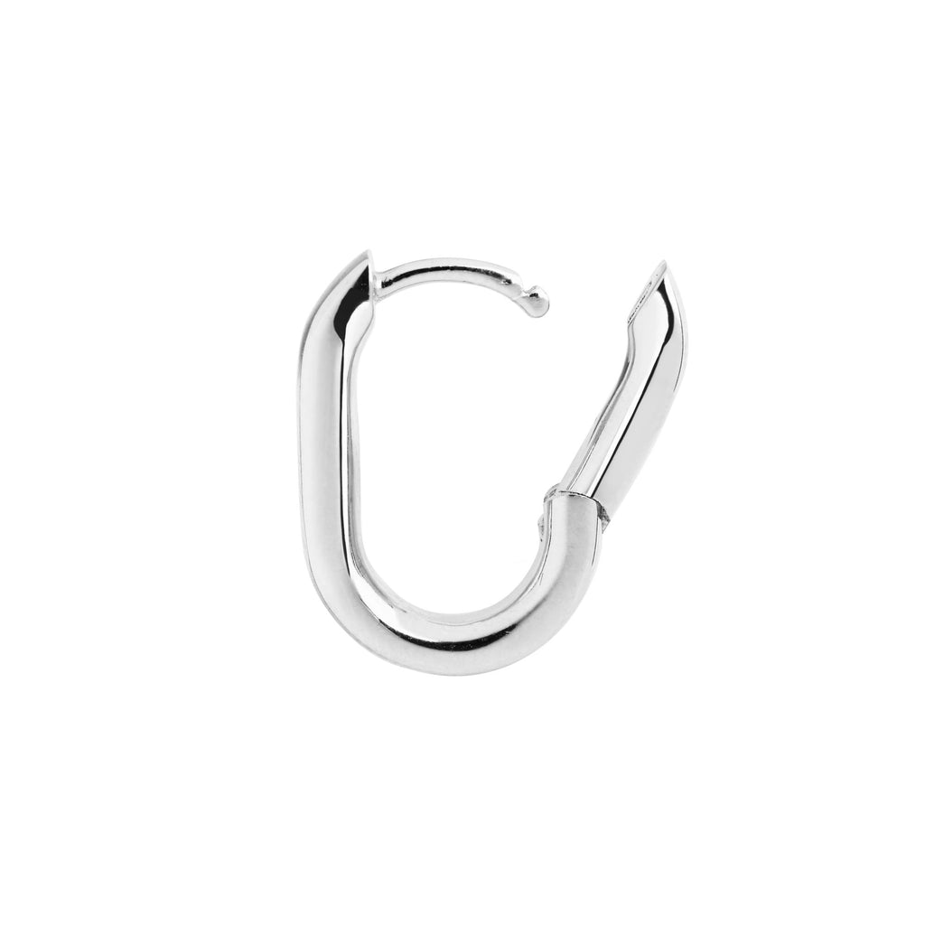 Slick Huggie Silver Earring