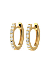 Small Line 18K Guld Hoop m. Lab-Grown Diamanter