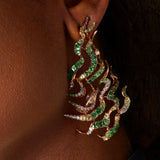 Smoke Haze 18K Rose Gold Earrings w. Tsavorites