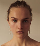 Celli Longue 14K Gold Earrings w. Pearl