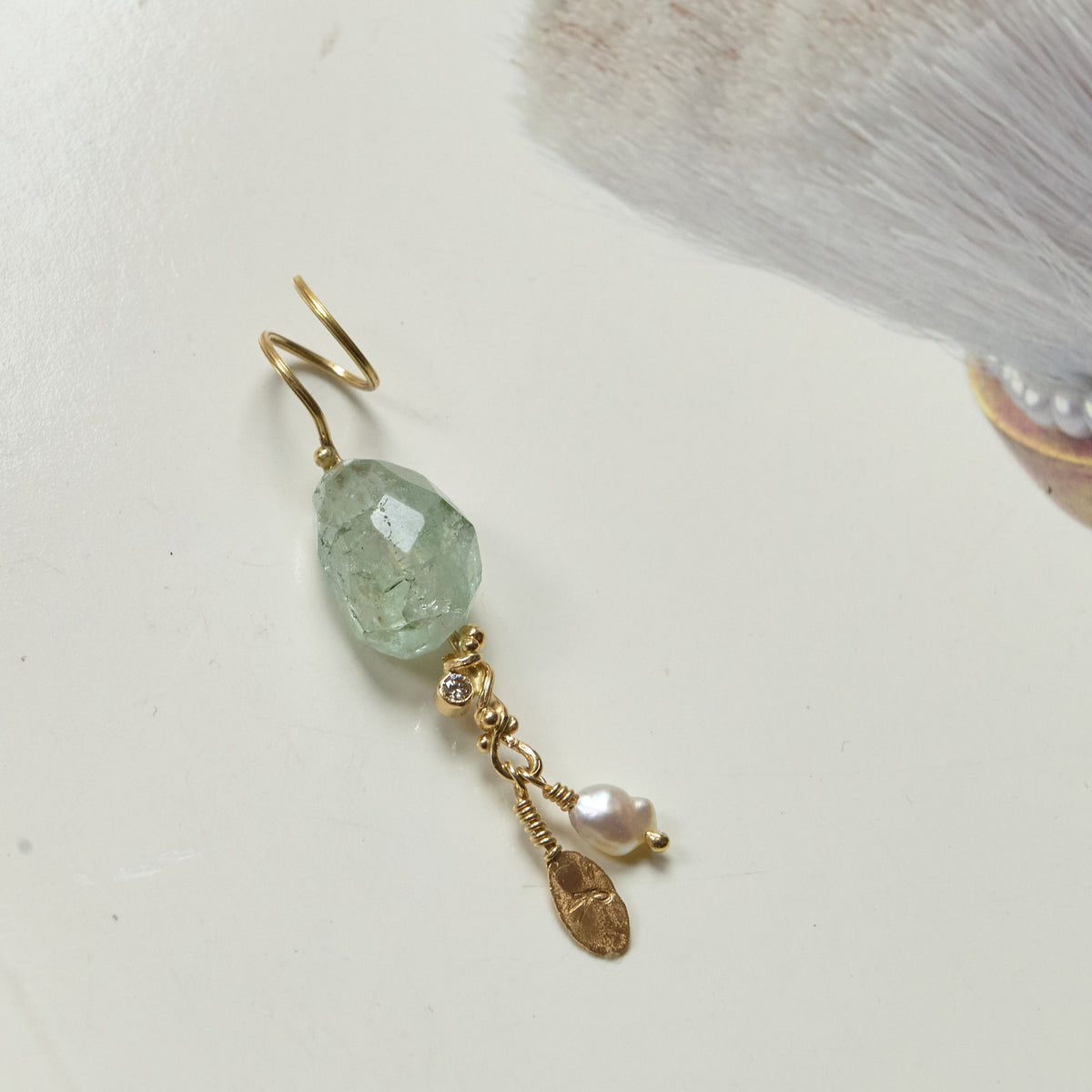 spiral aquamarine earring nicolekidman practicalmagic