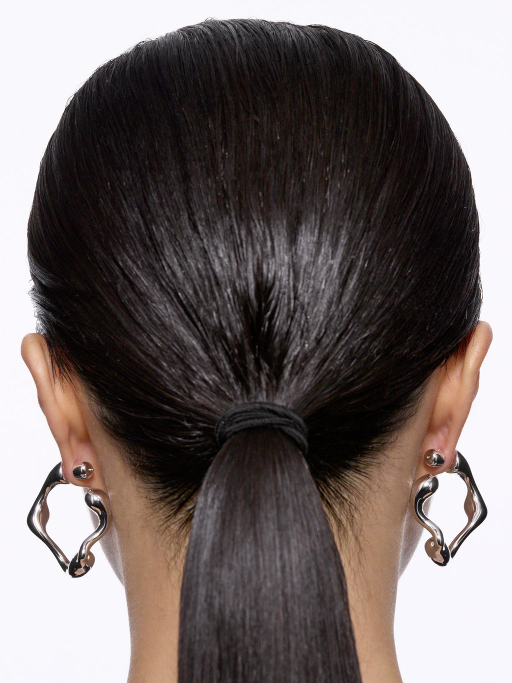 Splash Small Silver Hoops