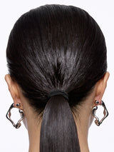 Splash Small Silver Hoops