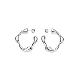 Splash Small Silver Hoops