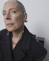 Stag Silver Earring w. Pearl