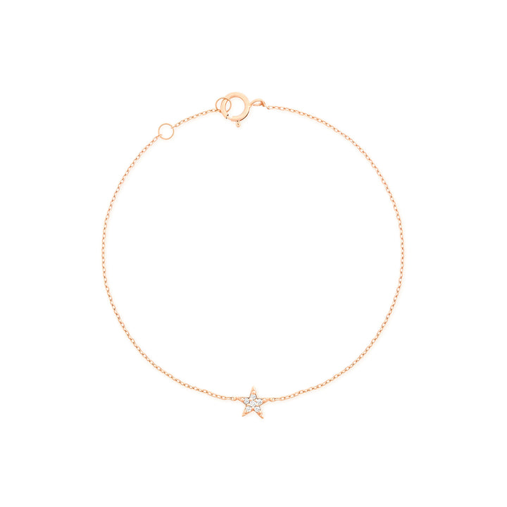 Stern 18K Roségold Armband w. Diamanten
