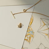 Stardust 18K goldener Anhänger m. Labordiamant