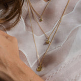 Stardust 18K goldener Anhänger m. Labordiamant