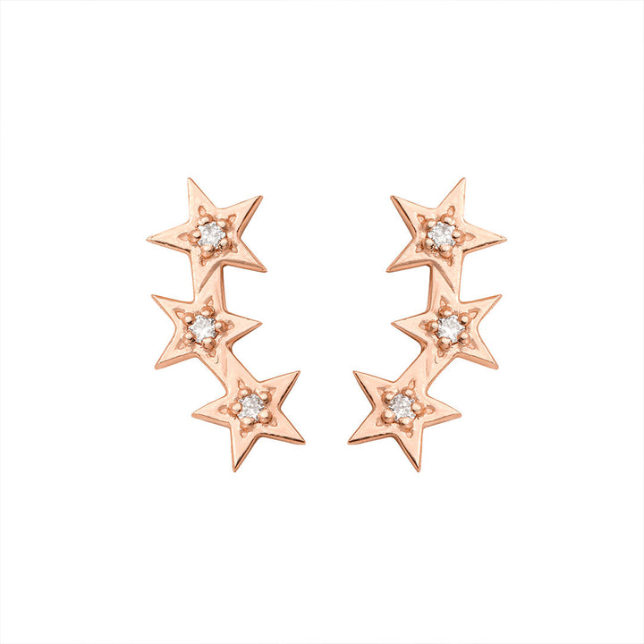 Starry Night 18k Rose Guld Ørestik m. Diamant