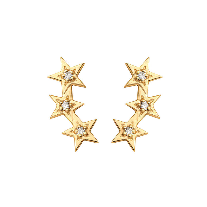 Starry Night 18K Guld Ørestikker m. Diamanter