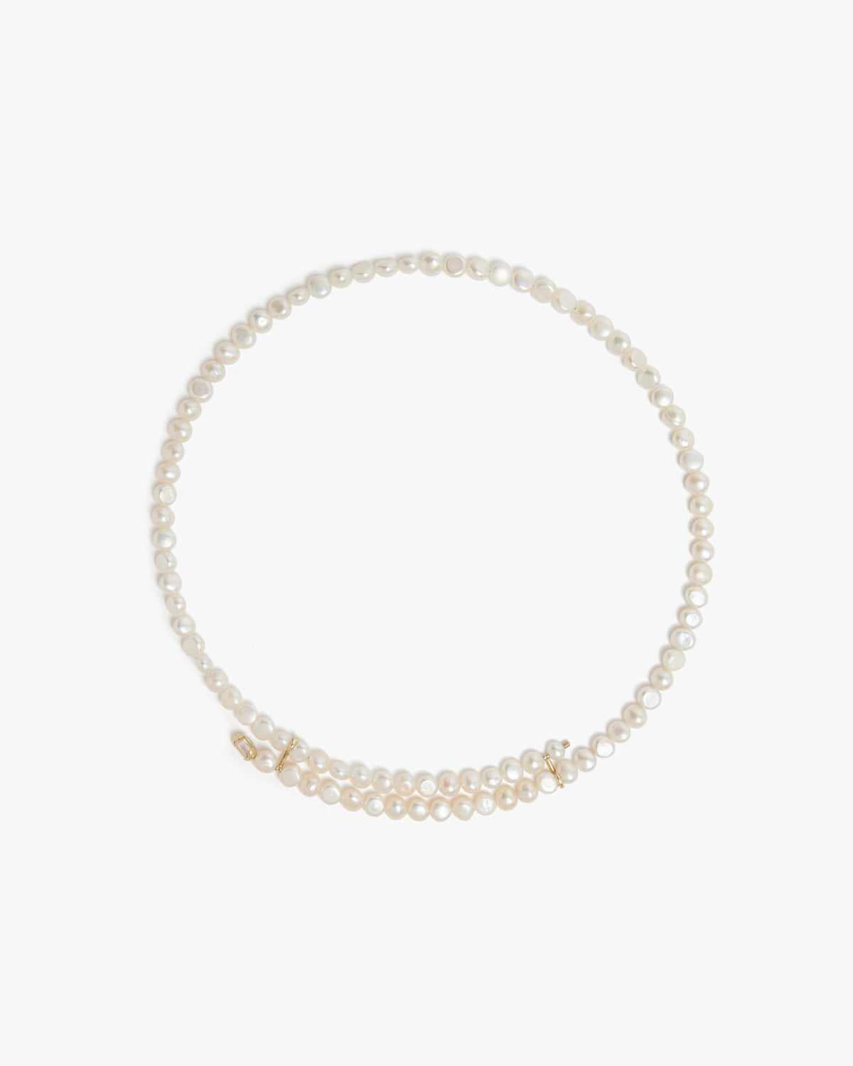 Stringimi 9K Gold Necklace w. Sapphire & Pearls