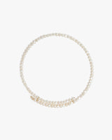 Stringimi 9k Guld Halskæde m. Safir & Perler