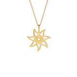 Sun Large 18K Gold Pendant