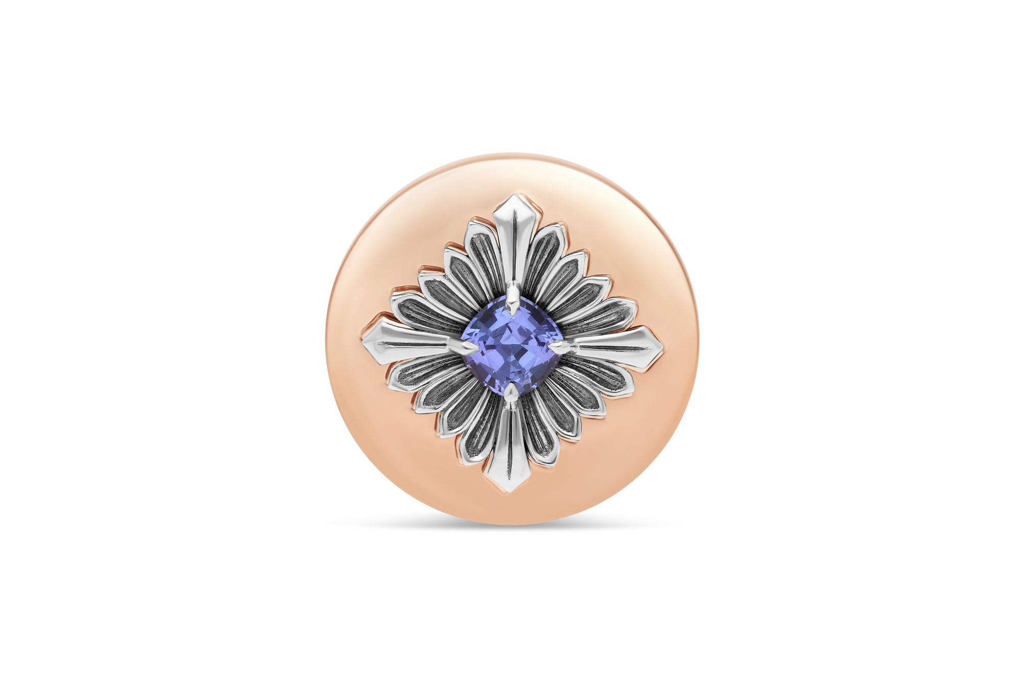 Tag Tanzanite 18K Rose Gold & Silver Ring w. Tanzanite