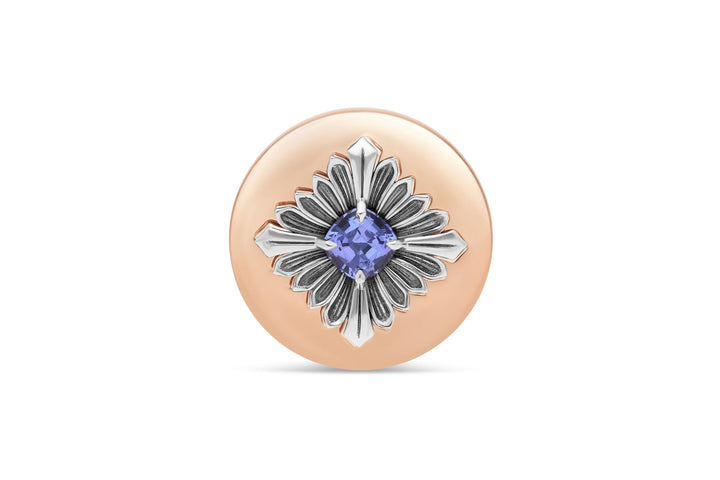 Tag Tanzanite 18K Rose Gold & Silver Ring w. Tanzanite