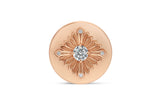 Tag Diamond 18K Rose Gold Ring w. Diamonds