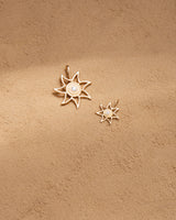 Sun Small 18K Gold Pendant w. 0.019ct Diamond