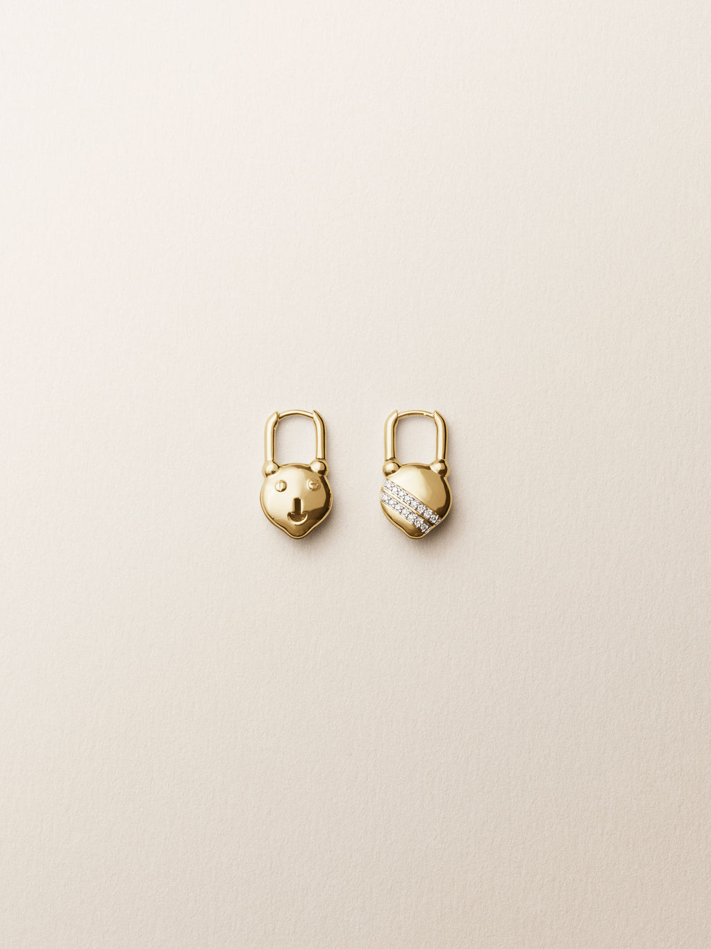 Ted 14K Guld Huggie m. Lab-Grown Diamanter