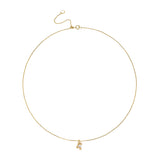 Temple 14K Gold Necklace w. Lab-grown Diamond