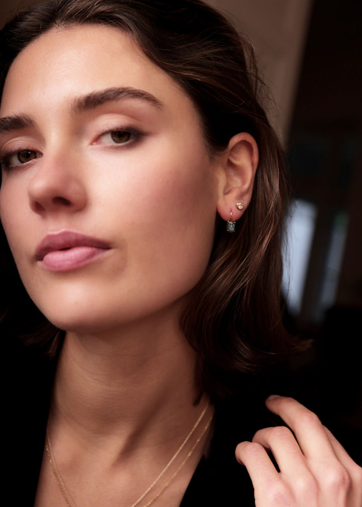 Tournure 10K Gold Earrings w. Labradorite