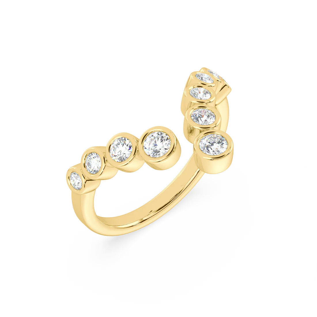 Viona 14k Guld Ring m. Diamanter