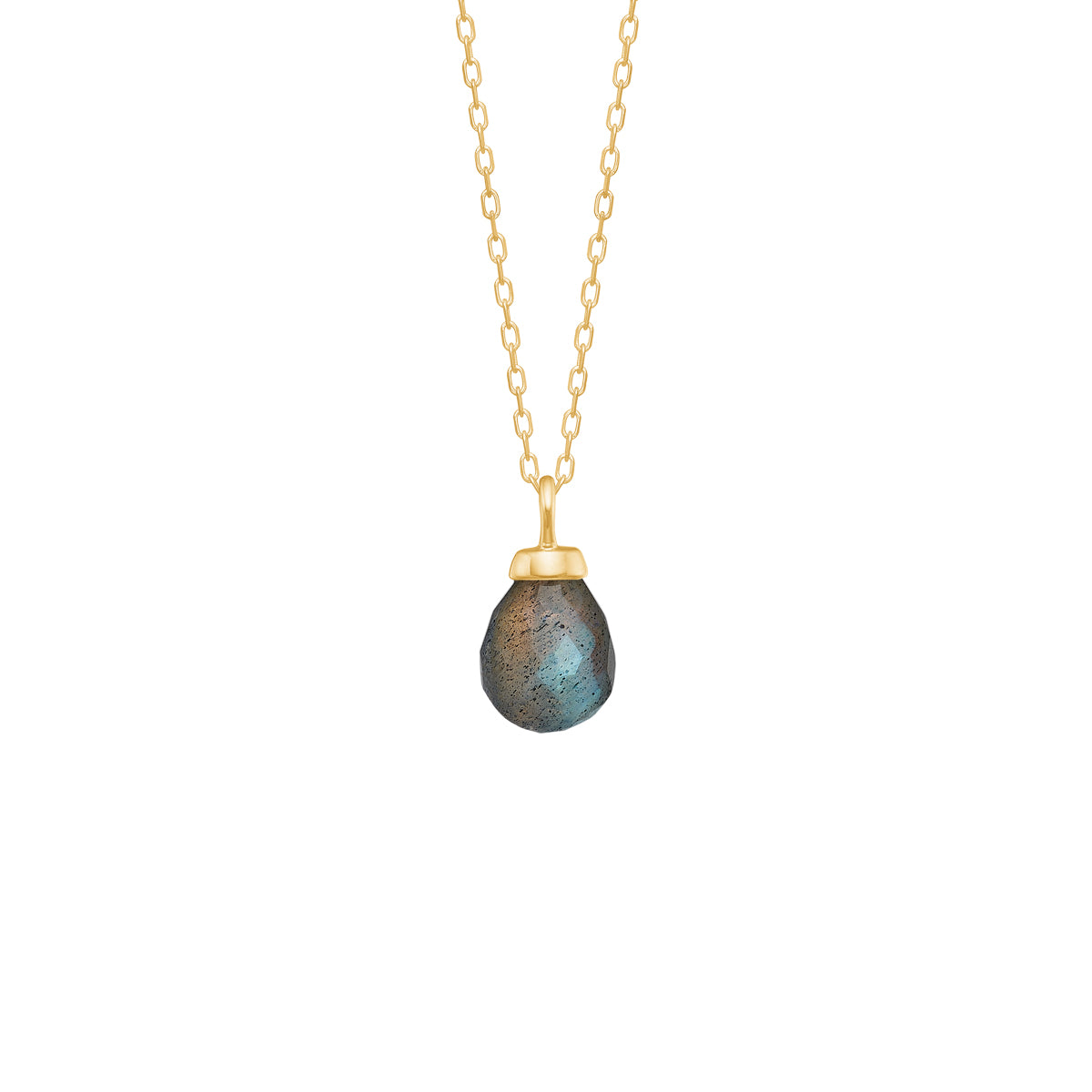 10K Gold Pendant w. Labradorite