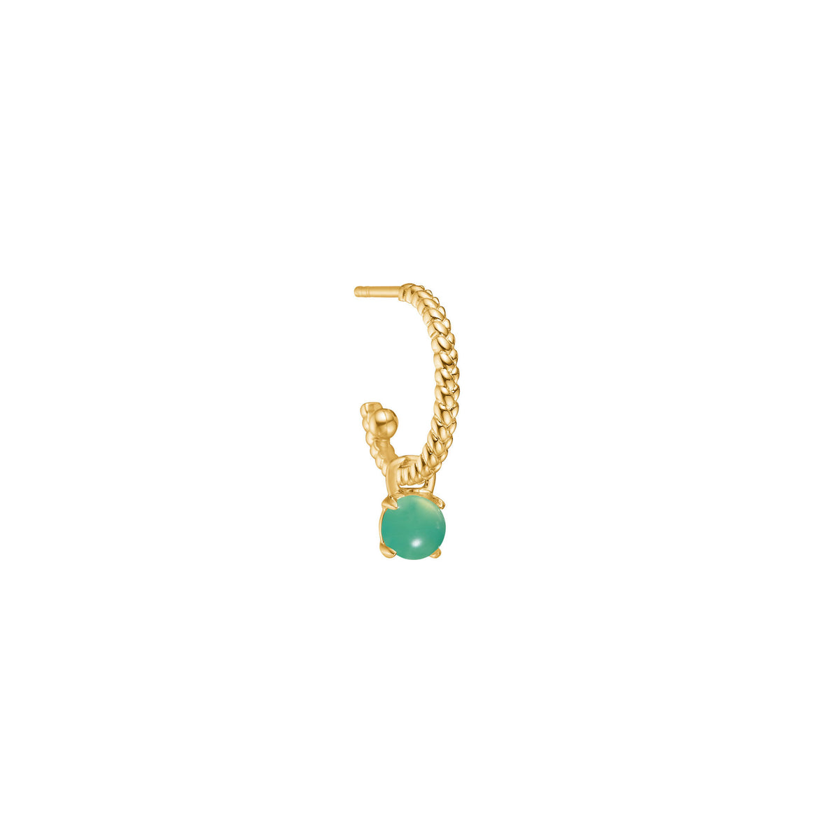 Bon Bon 10K Gold Charm w. Chrysopras