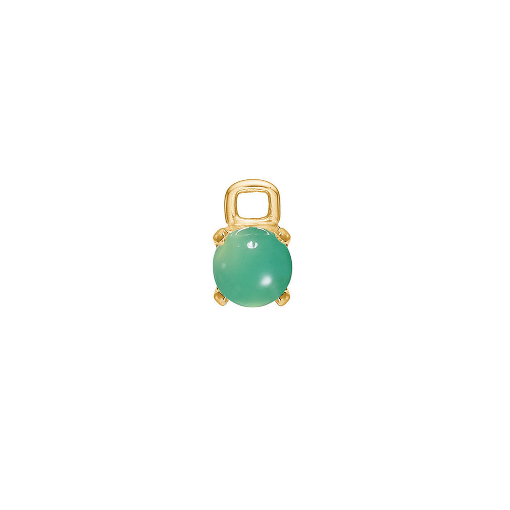 Bon Bon 10K Gold Charm mit Chrysopras