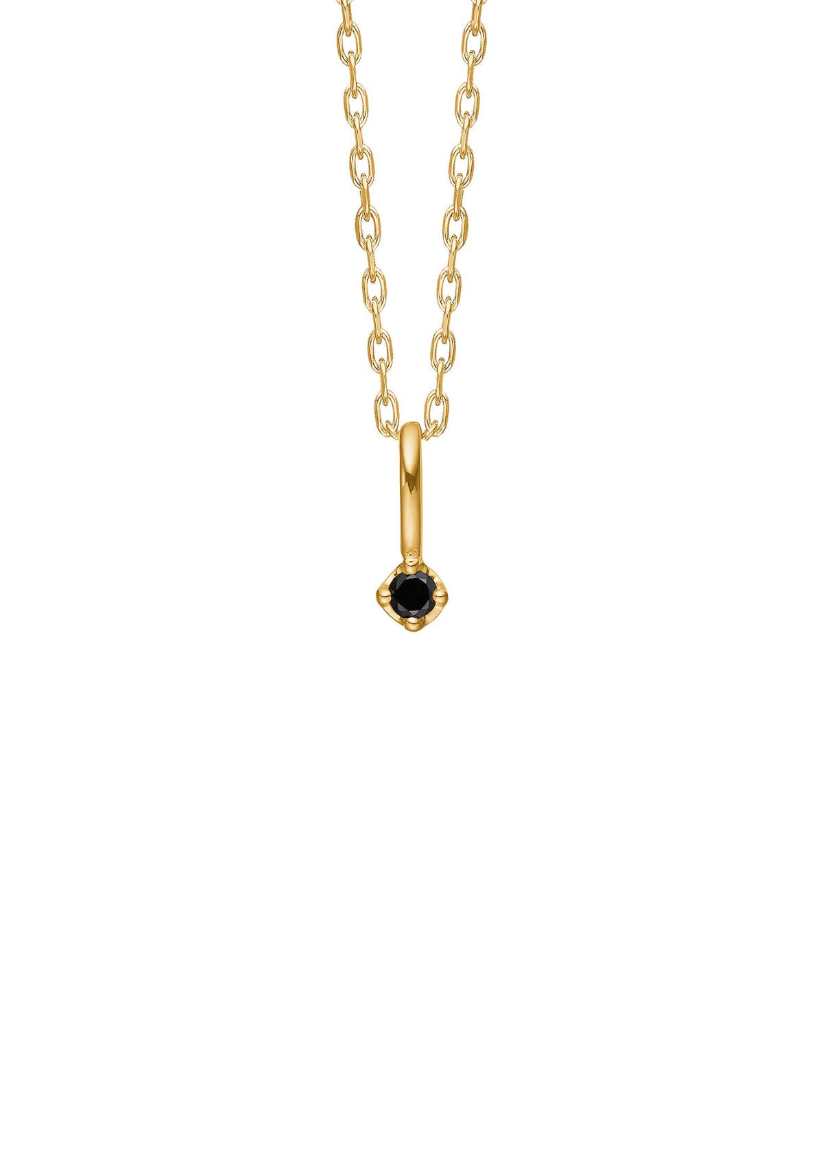 Prism 10K Gold Pendant w. Black Diamond