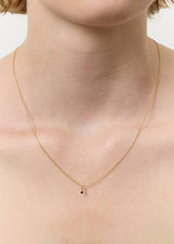 Prism 10K Guld Vedhæng m. Black Diamant