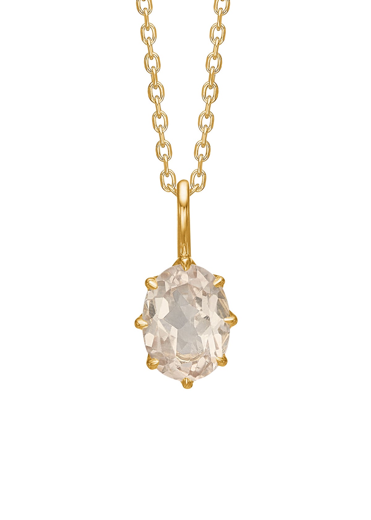 Stella 10K Gold Pendant w. Champagne Quartz