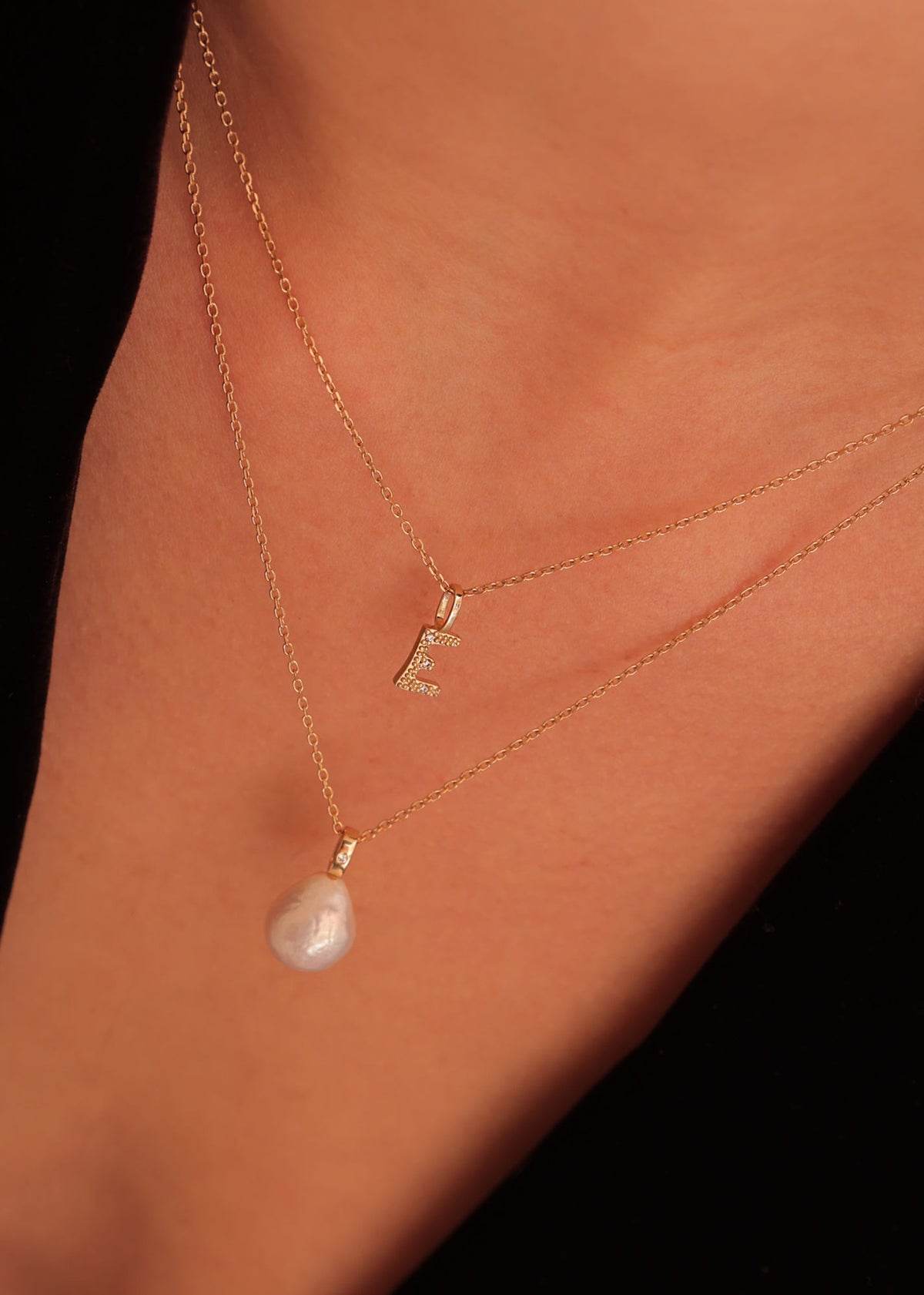Candy 10K Gold Pendant w. Diamond & Pearl