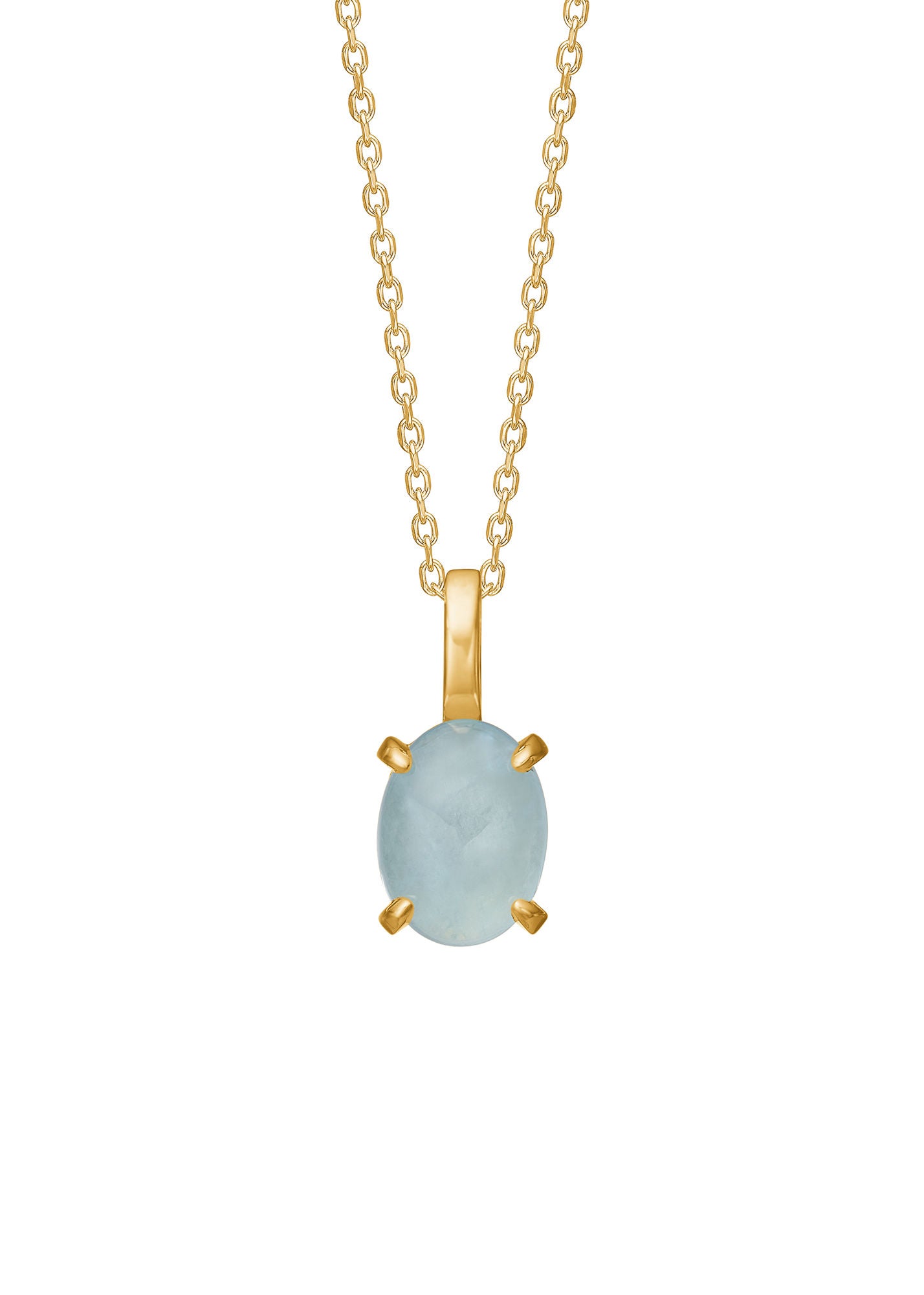 Camren 10K Gold Pendant w. Aquamarine