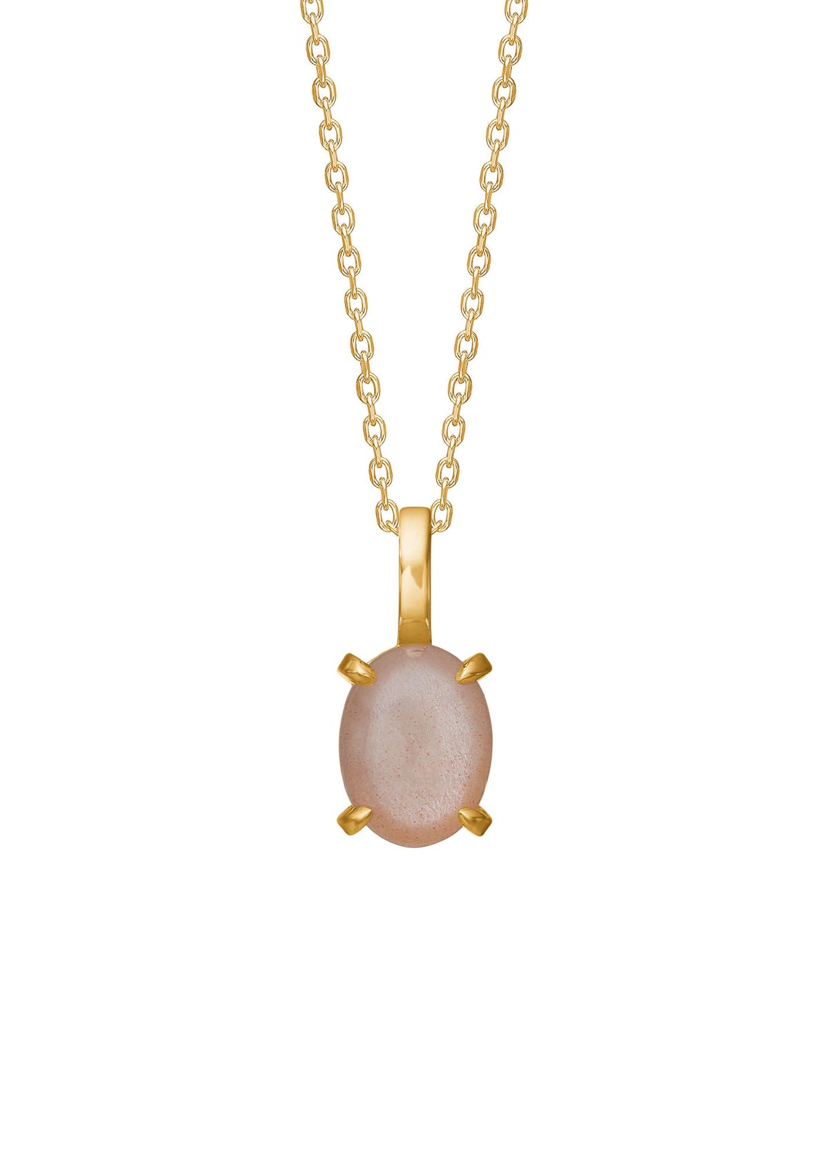 Camren 10K Gold pendant w. Sand Moonstone