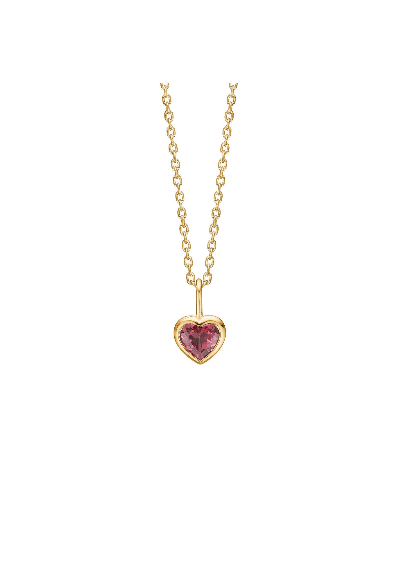 Love 10K Gold Pendant w. Tourmaline