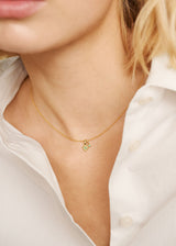Amor 10K Gold Pendant w. Emerald